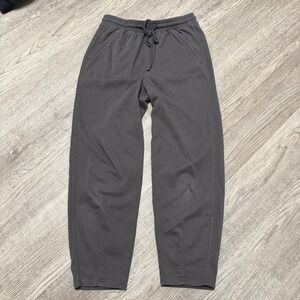 Lilla P Womens Small Charcoal Gray 100% Cotton Drawstring Elastic Waist Pants